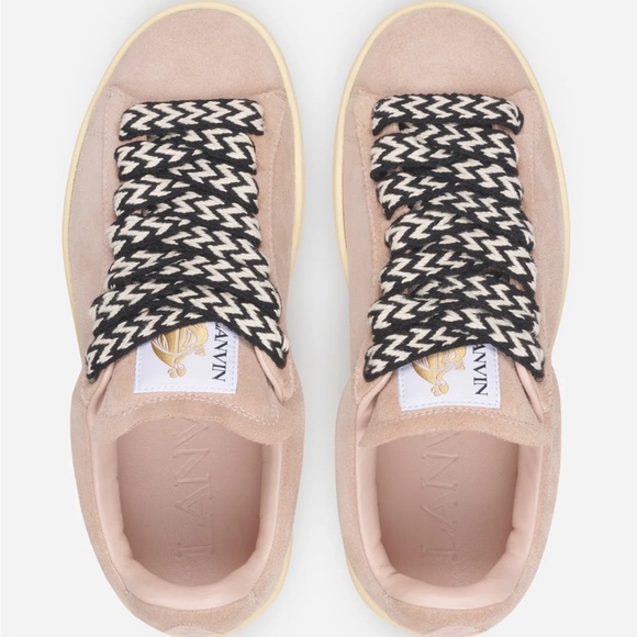 LANVIN SUEDE CURB LITE SNEAKERS - Picture 3 of 12